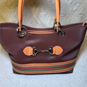 Elegant Brown and Orange Tote Bag
